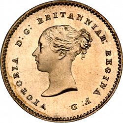 Large Obverse for Quarter Farthing 1868 coin