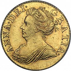 Large Obverse for Half Guinea 1710 coin