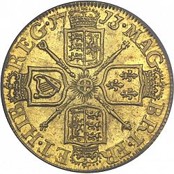 Large Reverse for Half Guinea 1713 coin