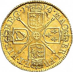 Large Reverse for Half Guinea 1714 coin