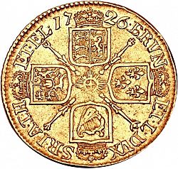 Large Reverse for Half Guinea 1726 coin