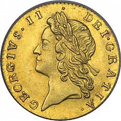 Large Obverse for Half Guinea 1728 coin