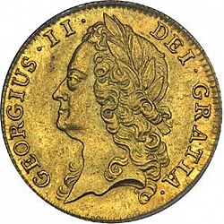 Large Obverse for Half Guinea 1740 coin