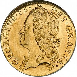 Large Obverse for Half Guinea 1746 coin