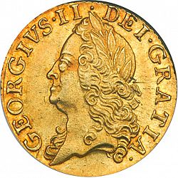Large Obverse for Half Guinea 1750 coin