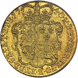 Large Reverse for Half Guinea 1740 coin