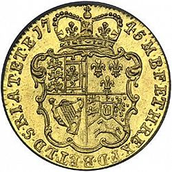 Large Reverse for Half Guinea 1745 coin