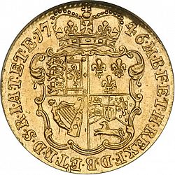 Large Reverse for Half Guinea 1746 coin