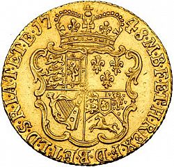 Large Reverse for Half Guinea 1748 coin