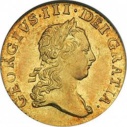 Large Obverse for Half Guinea 1774 coin