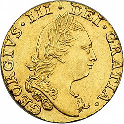 Large Obverse for Half Guinea 1781 coin