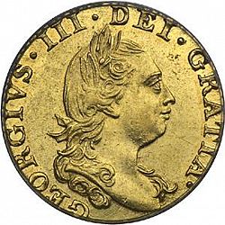 Large Obverse for Half Guinea 1784 coin