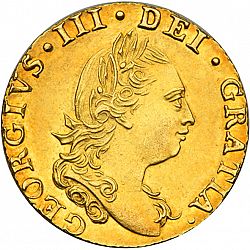 Large Obverse for Half Guinea 1785 coin