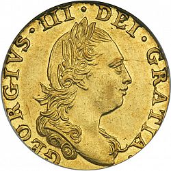 Large Obverse for Half Guinea 1786 coin