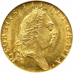 Large Obverse for Half Guinea 1791 coin