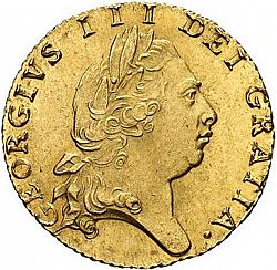 Large Obverse for Half Guinea 1798 coin