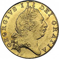 Large Obverse for Half Guinea 1803 coin