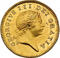 Large Obverse for Half Guinea 1804 coin