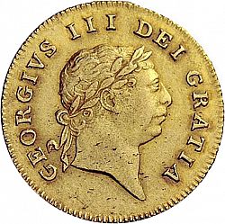 Large Obverse for Half Guinea 1806 coin