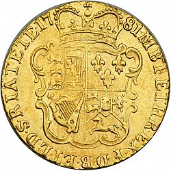Large Reverse for Half Guinea 1781 coin