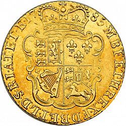 Large Reverse for Half Guinea 1785 coin