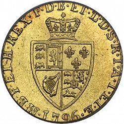 Large Reverse for Half Guinea 1796 coin