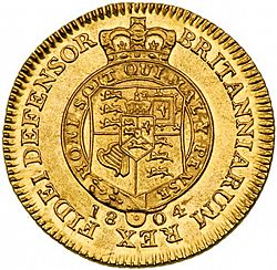 Large Reverse for Half Guinea 1804 coin