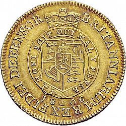 Large Reverse for Half Guinea 1806 coin
