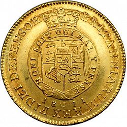 Large Reverse for Half Guinea 1811 coin
