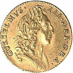 Large Obverse for Half Guinea 1695 coin