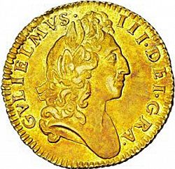 Large Obverse for Half Guinea 1700 coin