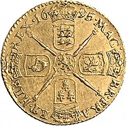 Large Reverse for Half Guinea 1695 coin