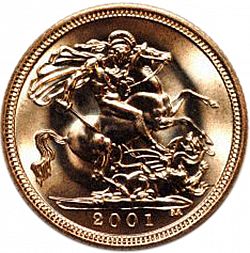 Large Reverse for Half Sovereign 2001 coin