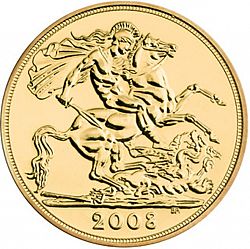 Large Reverse for Half Sovereign 2008 coin