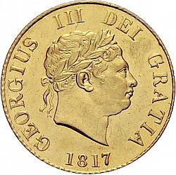 Large Obverse for Half Sovereign 1817 coin