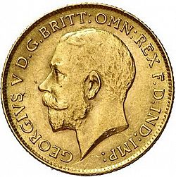 Large Obverse for Half Sovereign 1915 coin