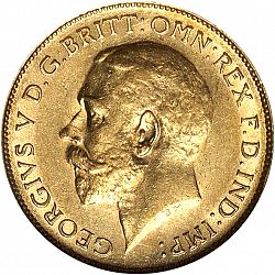 Large Obverse for Half Sovereign 1926 coin