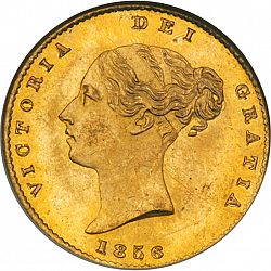 Large Obverse for Half Sovereign 1856 coin