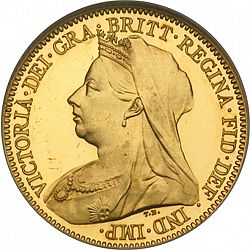Large Obverse for Half Sovereign 1893 coin