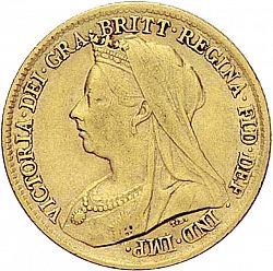 Large Obverse for Half Sovereign 1898 coin
