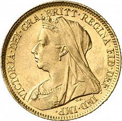 Large Obverse for Half Sovereign 1901 coin