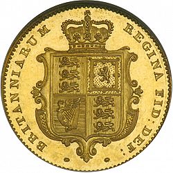 Large Reverse for Half Sovereign 1839 coin