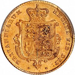 Large Reverse for Half Sovereign 1848 coin