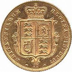 Large Reverse for Half Sovereign 1879 coin