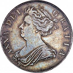 Large Obverse for Halfcrown 1704 coin