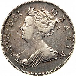 Large Obverse for Halfcrown 1707 coin