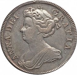 Large Obverse for Halfcrown 1707 coin