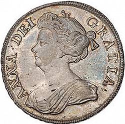 Large Obverse for Halfcrown 1713 coin