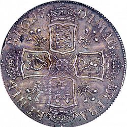 Large Reverse for Halfcrown 1704 coin