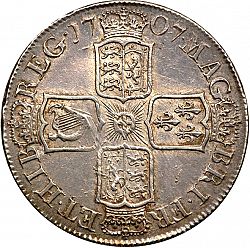 Large Reverse for Halfcrown 1707 coin